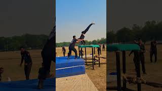 Running astride jump challenge explosivejump challenge agility shortsyoutubeshorts viralindia [upl. by Inglis]