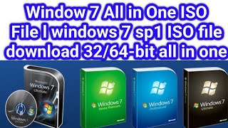 Window 7 All in One ISO File l windows 7 sp1 ISO file download 3264bit all in one [upl. by Cindi]