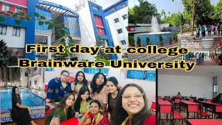 first day at college BrainwareUniversityKolkata  campus tour  brainware University vlog viral [upl. by Hasheem]