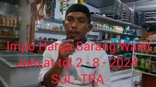 Impo harga sarang walet edisi jumat 282024 dan salam indo walet 17 [upl. by Jordon731]