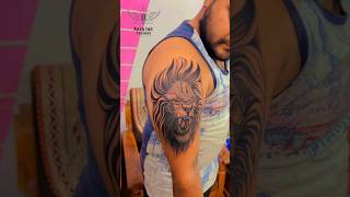 Lion Tattoo  Lion Potrait Tattoo  Lion Realistic Tattoo  Potrait Tattoo  Hand Tattoo Design [upl. by Ehsom]