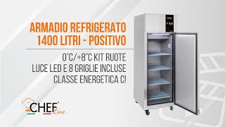 Congelatore Verticale Professionale 700 Litri Mod CHAFEKO7NCL  Chefline [upl. by Ovid]