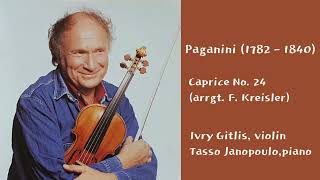 Ivry Gitlis  Paganini Caprice No 24 arrgt L Auer [upl. by Nnaarat]