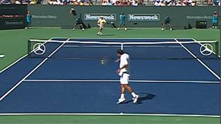 Sampras vs Agassi Indian Wells Final 2001 Highlights [upl. by Yereffej935]