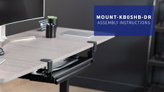 MOUNTKB05HBDR Clampon Height Adjustable Keyboard Tray with Drawer Assembly by VIVO [upl. by Gazo]