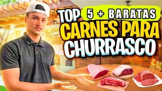 Top 5 carnes mais baratas para fazer churrasco [upl. by Akinek]