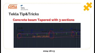 Tekla TIPComponent Tapered I Beam 81 [upl. by Aicatsana]