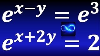 03 Sistema de ecuaciones exponenciales [upl. by Nylynnej353]
