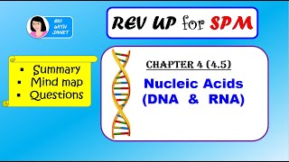 SPM BIOLOGY FORM 4 CHAP 4 45 REVISION OF NUCLEIC ACIDS DNA I GOOD MIND MAP I EXAM QUESTIONS [upl. by Junie]