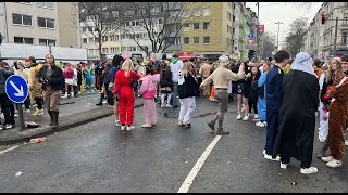 Weiberfastnacht 2023 Kölner Karneval Zülpicher Straße [upl. by Zelle]