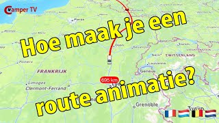 411 Hoe maak je een route animatie [upl. by Trebron]