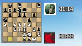 Stockfish vs Dragon NimzoIndian Defense Sämisch Variation [upl. by Savart]