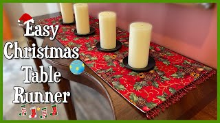 Easy Christmas Table Runner  The Sewing Room Channel [upl. by Isidore]