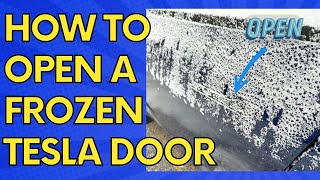 How to open a frozen Tesla door handles [upl. by Male881]