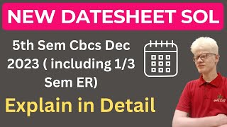 SOL Fifth Semester New Datesheet Release Dec 2023 exam cbcs  SOL Revised Datesheet 5th Semester dec [upl. by Leopoldeen]