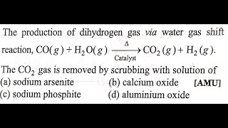 Q10 ‖ Water Gas Shift Reaction ‖ Scrubbing of CO2 gas [upl. by Regazzi]