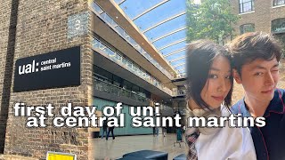 first day of university in london at central saint martins UAL [upl. by Eecrad753]