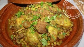 Tajine dagneau aux artichautsLamb Tajine with artichoke طاجين بالقوق [upl. by Irrehc441]