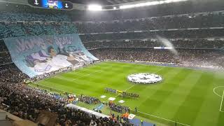 Real Madrid 31 PSG • UEFA Champions League anthem  himno • Estadio Santiago Bernabéu [upl. by Ermine]