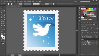 How to Create a Postage Stamp in Adobe Illustrator [upl. by Sarazen807]