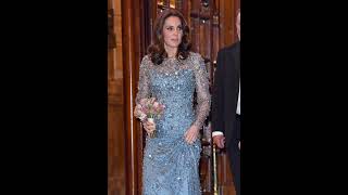 Kate Middleton Frozens Queen Elsa in Blue Jenny Packham Gown and Oscar de la Renta Pumps viral lov [upl. by Yelsna]