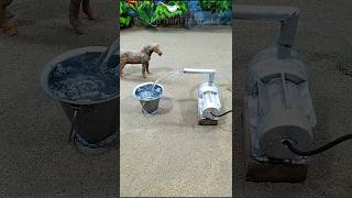 Mini tractor project mini motor water pump project horse video  278 [upl. by Rivalee]