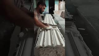 Fábricando molduras de gesso gesso obras construção [upl. by Enined]