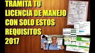 REQUISITOS PARA LICENCIA DE CONDUCIR 2017 MEXICO [upl. by Notrub]