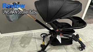 UNISWAN Stroller Baby Review  he baby stroller is very light weight and easy to manuver [upl. by Anifares]