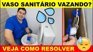 Vazamento da CAIXA ACOPLADA no Vaso Sanitário Aprenda a resolver AGORA  DIY  Faça você mesmo [upl. by Filide]