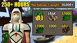 I caught over 10000 herbiboar for this  UIM Collection Log Completionist 30 OSRS [upl. by Eibber669]