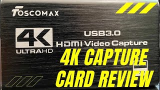 UnboxingReview Foscomax Capture Card 2020 foscomax capturecard 4k 108060fps [upl. by Biancha]