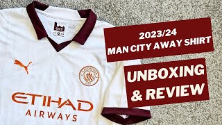 Man City 202324 away shirt Unboxing amp Review [upl. by Thynne990]