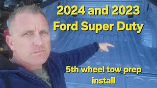 2024 Ford Super Duty Factory 5th wheel tow prep installF250 and F350YOU CAN DO IT [upl. by Einuj]