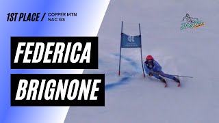 Federica Brignone Nor Am GS Copper 111921 [upl. by Lejna]