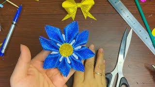 💮 How to Make Flower with glitter Foam Paper ✳ Origami Flower • Diy Paper Flower Flower [upl. by Glynnis]