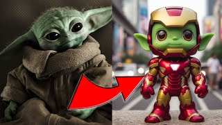 Grogu Transforms Into A Superhero  MarvelDC Grogu [upl. by Laven]