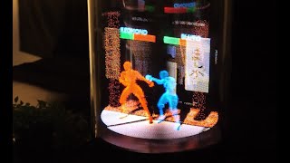 Two player retroinspired game concept on Voxon VX2 3D Display [upl. by Nrehtac]