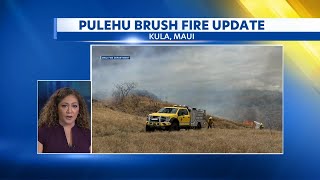 MFD still on scene of Maui brush fire near Pulehu and Omaopio Road [upl. by Amesari]