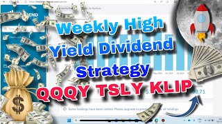 Compounding 50 Paying Dividends WEEKLY With QQQY TSLY amp KLIP Option ETFs Income Strategy [upl. by Aekahs]