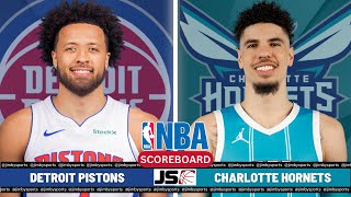 Detroit Pistons Vs Charlotte Hornets  NBA Live PlayByPlay Scoreboard 2024 [upl. by Cassandra]