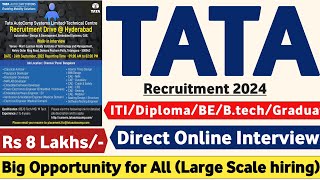 TATA Motors Recruitment 2024  TATA Motors Hiring 2024  TATA Motors Job Vacancy 2024  Freshers Job [upl. by Tchao241]