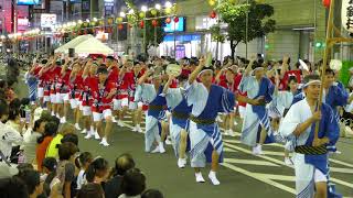 栃木銀行連／南越谷中央通り演舞場／第34回 南越谷阿波踊り2018（初日） [upl. by Cherye]