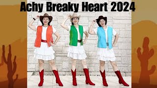 Achy Breaky Heart 2024 Line Dance demo amp count [upl. by Raychel]