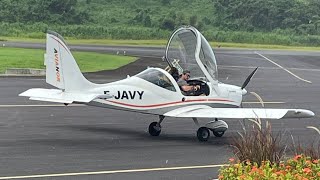 Private Evektor Eurostar SL  FJAVY Taxis Out  Douglas Charles Airport [upl. by Hyams]