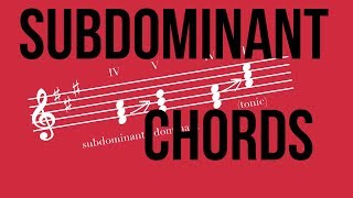 Subdominant Chords  TWO MINUTE MUSIC THEORY 51 [upl. by Orestes]