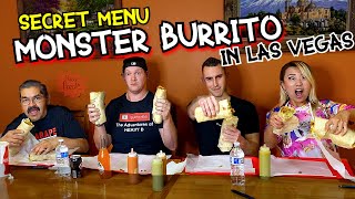 SECRET MENU MONSTER BURRITO IN Las Vegas RainaisCrazy ft Heavy D and Jake wOwner of Restaurant [upl. by Victoria671]