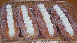 CREAM DOUGHNUTS RECIPE  HOMEMADE CREAM DOUGHNUTS [upl. by Troxell628]