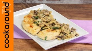 Petto di pollo ai funghi  Ricette secondi piatti veloci [upl. by Ogren]