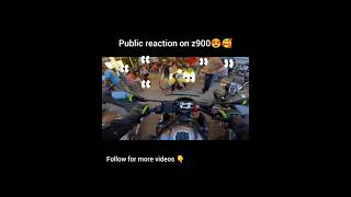 Loudest z900 forever ♾️ public reaction 👀 kawasaki ktmrc390 zx10r reaction shorts [upl. by Reimer339]